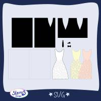 Hochzeitskarte Plotterdatei SVG – Anzug & Kleid oder zwei Bräute/Bräutigame – romantische Klappkarte zur Hochzeit Bild 2