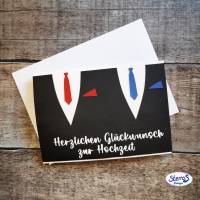 Hochzeitskarte Plotterdatei SVG – Anzug & Kleid oder zwei Bräute/Bräutigame – romantische Klappkarte zur Hochzeit Bild 5