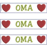 Stickdatei Anhänger Mama Papa Oma Opa Bild 10