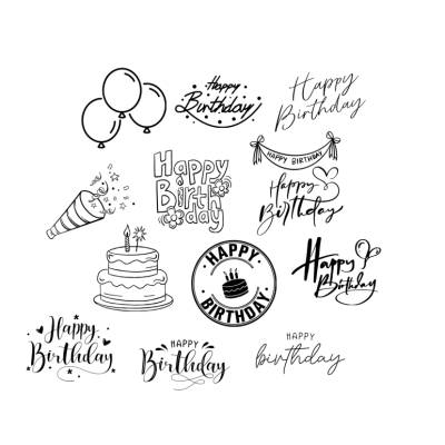 Happy Birthday Bundle PNG SVG Datei - Download Plotterdatei - svg png Datei - Geschenkidee Gift idea - Geburtstag Ballon