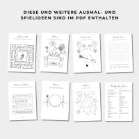 Hochzeit Malbuch für Kinder, Beschäftigung Malbuch Gastgeschenk, PDF digitaler Download, editierbare Titelseite Bild 4