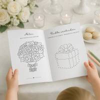 Hochzeit Malbuch für Kinder, Beschäftigung Malbuch Gastgeschenk, PDF digitaler Download, editierbare Titelseite Bild 6