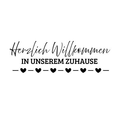 Herzlich Willkommen in unserem Zuhause PNG SVG Datei - Download Plotterdatei - svg png Datei - Deko Haus Wohnung DIY 