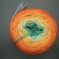 100% Schurwolle Merino extrafein Bobbel gefachter Farbverlauf Wolke 7 Oase 4-fädig Bild 3