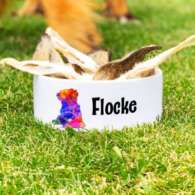 Keramik Futternapf HAVANESER, Hundenapf mit Name