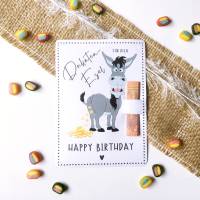 Druckvorlage Geldgeschenk Karte - Glückwunsch Geburtstag - ausdrucken - Happy Birthday - Goldesel - Geldscheisser Bild 2