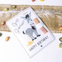 Druckvorlage Geldgeschenk Karte - Glückwunsch Geburtstag - ausdrucken - Happy Birthday - Goldesel - Geldscheisser Bild 3