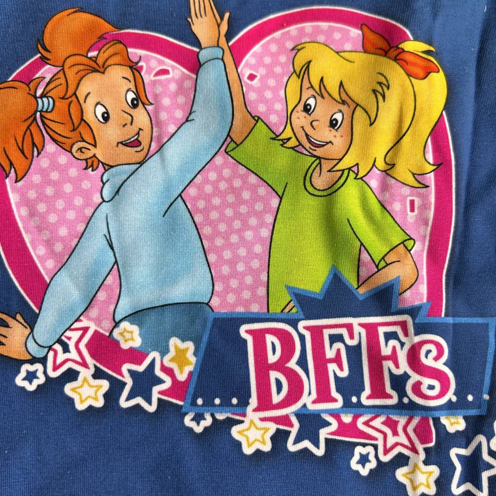 T-Shirt Größe 104 Bibi Blocksberg blau/rosa