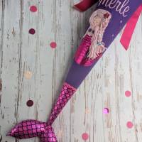 Schultüte aus Stoff Meerjungfrau Nixe mit Flosse Bild 3