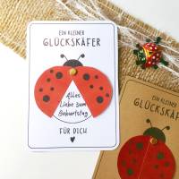 Druckvorlage Glückskäfer - Glücksbringer - ausdrucken - Grußkarte - Glückwunsch - Marienkäfer Bild 4