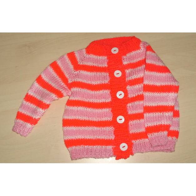 Baby-Jacke handgestrickt Babystrickjacke Babyweste rote