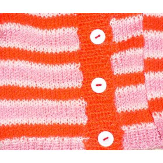 Baby-Jacke handgestrickt Babystrickjacke Babyweste rote