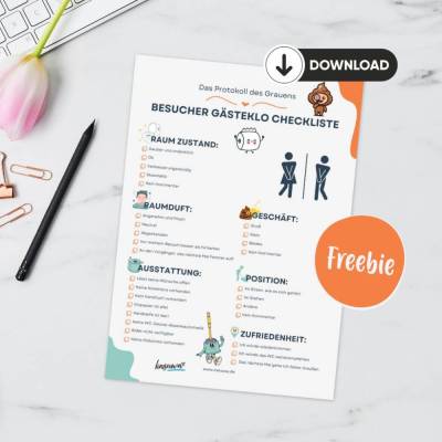 Besucher Gästeklo Checkliste  - Download zum Ausdrucken