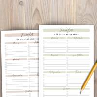 Packliste Klassenreise zum Ausdrucken (PDF) - 6-seitige Vorlage in 2 Farben, mit & ohne Kategorien Bild 1