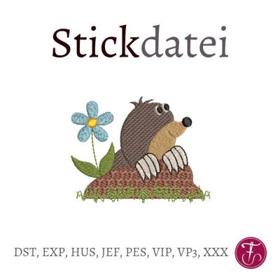 Stickdatei Mauwurf Vollstick