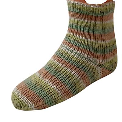 Kindersocken Gr. 30/31, handgestrickte grüne Ringelsocken