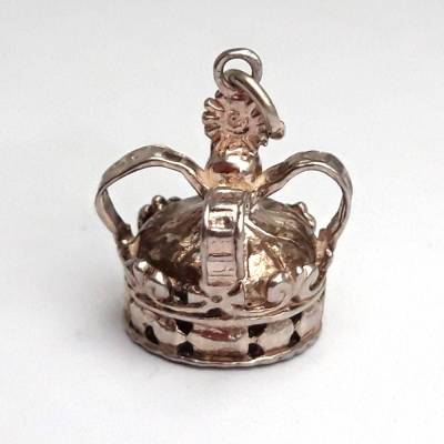 Vintage Silberanhänger – Krone – Charm-Anhänger für ein Armband