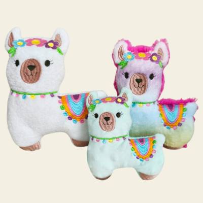 Stickdatei Lama Kuscheltier ITH Set – Alpaka Nähmuster für Stickmaschine