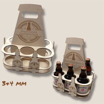 *3&4 mm Sixpack und Bieretiketten* Laserdatei
