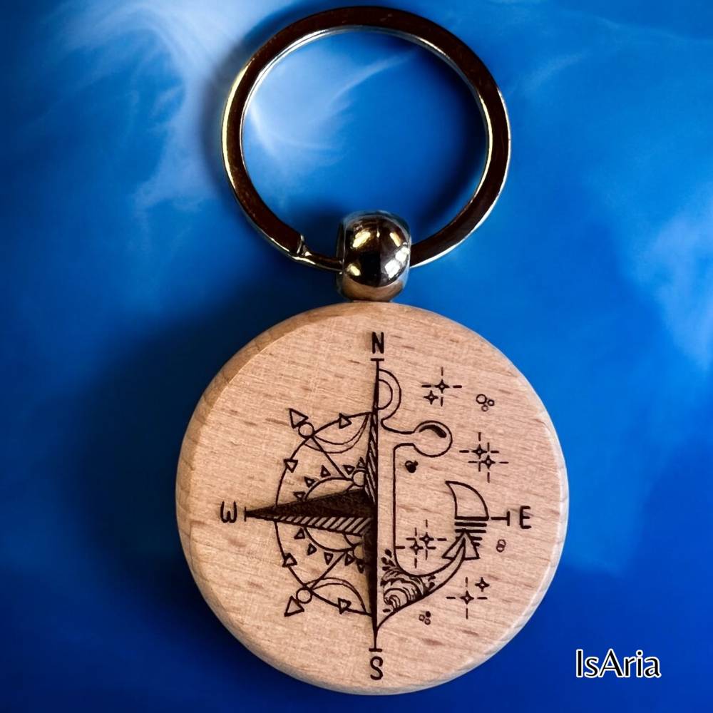 Pinocchio Schlüsselanhänger Aus Holz - Handgefertigt Mit Lasergravur