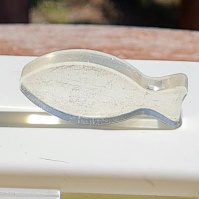 Einzigartige Ichthys aus Epoxidharz – Christliche Dekoration