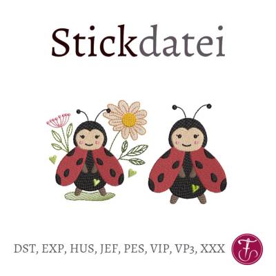 Stickdatei Marienkäfer Vollstick