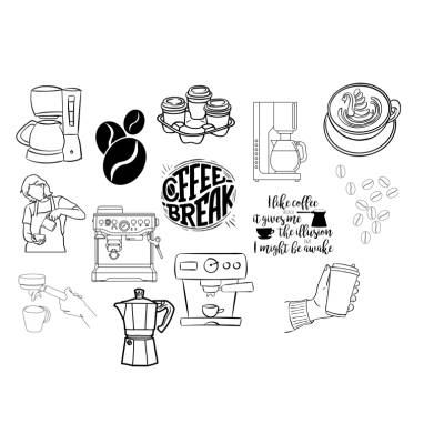 Coffee Kaffee Bundle PNG SVG Datei - Download Plotterdatei - svg png Datei - Cafe Kaffeebohnen Cafè Espresso