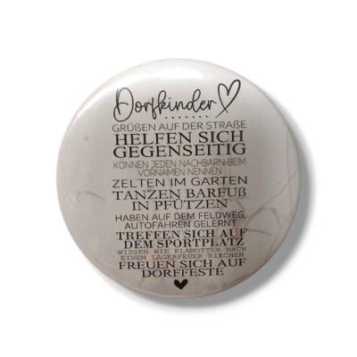 Button Dorfkinder Flaschenöffner, Magnet, Anstecker, Spiegel