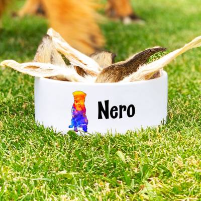 Keramik Futternapf ROTTWEILER, Hundenapf mit Name