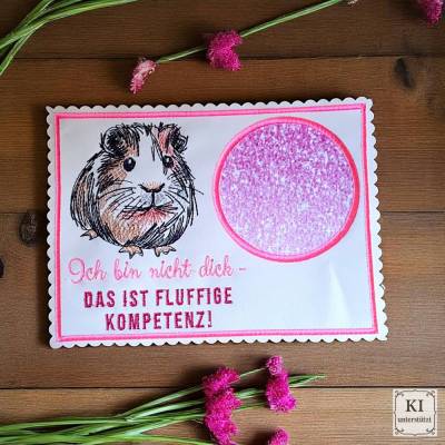 Stickdateien Set Meerschweinchen Scribble Stil inkl. ITH MugRug ab 10x10 cm – Doro-Collection