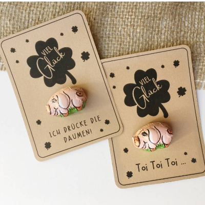 Druckvorlage viel Glück - kleiner Glücksbringer - selber ausdrucken - Mitbringsel - Glückwunsch - Geschenkidee - Prüfung