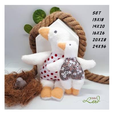 ITH Stickdatei Ente Set – 5 Größen, Sofortdownload & PDF-Anleitung