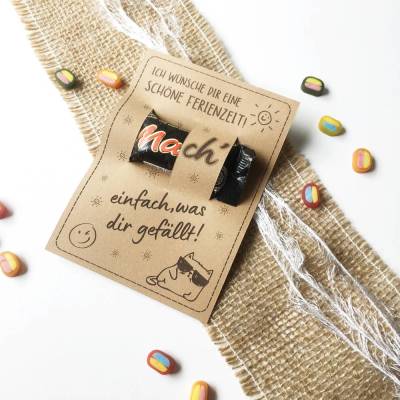 Druckvorlage Geschenk Ferienstart, Abschiedsgeschenk, letzter Schultag, Geschenk Ferien für Schüler, Kleinigkeit Lehrer