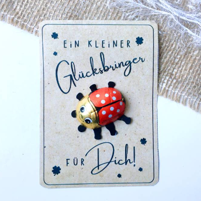 Druckvorlage kleiner Glücksbringer viel Glück selber ausdrucken Mitbringsel Kleinigkeit Gratuliere Geschenkidee Neujahr 