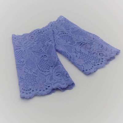 Elegante blaue Spitzenstulpen – Festliche Armstulpen aus elastischer Spitze für Hochzeit & Feste