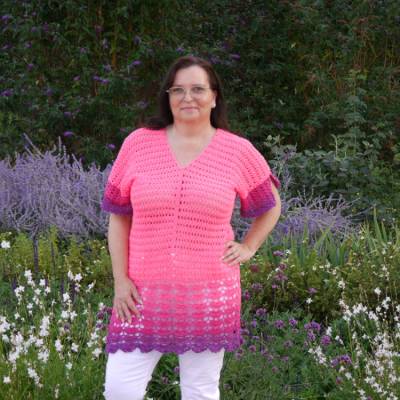 Häkelanleitung RVO Tunika Pink Lady
