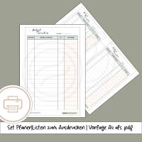 Budget Tracker monatliches Budget zum Ausdrucken, 1xA4 und 2xA5 Bild 1