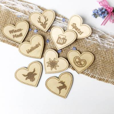 Laserdatei Herzen Oktoberfest - bayerische Motive - Volksfest - Edelweiss - Bierkrug - Breze - Bayern - SVG-Datei