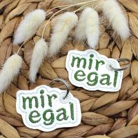 Stickdatei ITH Anhänger mir egal Bild 1