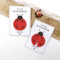 Druckvorlage Glückskäfer - Glücksbringer - ausdrucken - Grußkarte - Glückwunsch - Marienkäfer Bild 1