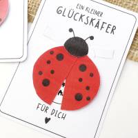 Druckvorlage Glückskäfer - Glücksbringer - ausdrucken - Grußkarte - Glückwunsch - Marienkäfer Bild 4