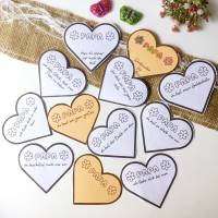 Druckvorlage Vatertag - 12 Karten zum Ausmalen - Vatertagskarte - Herzen - Geschenkkarte - zum ausdrucken - Ausmalbild Bild 3