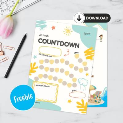 Urlaubscountdown für Kinder  - Download zum Ausdrucken
