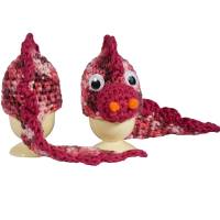 Eierwärmer *Drachen Rot* 2er Set gehäkelt Kawaii Bild 3