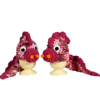 Eierwärmer *Drachen Rot* 2er Set gehäkelt Kawaii Bild 4