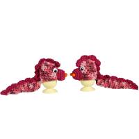 Eierwärmer *Drachen Rot* 2er Set gehäkelt Kawaii Bild 7