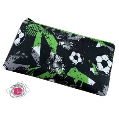 Federtasche Fussball,  Stiftemäppchen, Schlampermäppchen