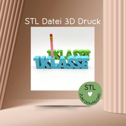 Digitale Datei, 3D-Druckdatei, STL, Schriftzug 