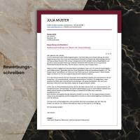Lebenslauf Vorlage ATS optimiert + ChatGPT eBook | Bewerbungsschreiben Word, Pages, Google Docs | Deutsch No.6 Dunkelrot Bild 2