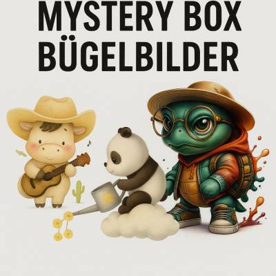 Überraschungsbox Bügelbilder – 5 Motive in verschiedenen Größen & Effekten